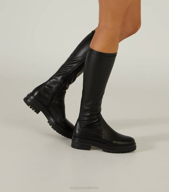 kniehohe Stiefel| de Tony Bianco Frauen Waze-Kalbsstiefel schwarzes venedig/schwarzes venezia 4624429